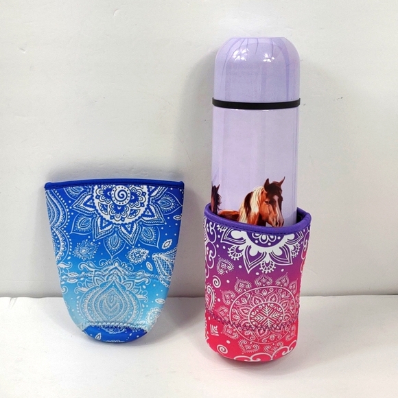 2 pack pink and blue Neoprene Water bottle coozies - Picture 3 of 8